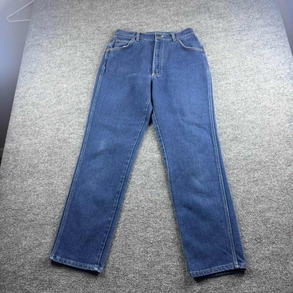 VINTAGE Lee Jeans‎ Womens 16 Medium Blue Cowgirl Western Denim Dark Wash USA 90s